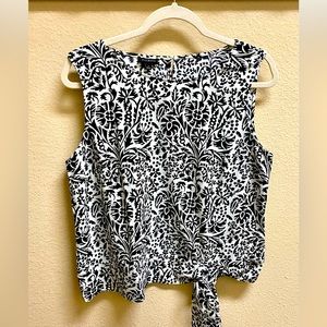 Beautiful Talbots Sleeveless Top - Abstract Floral Print